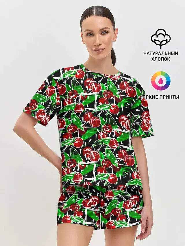 Абстрактный узор спелая вишня