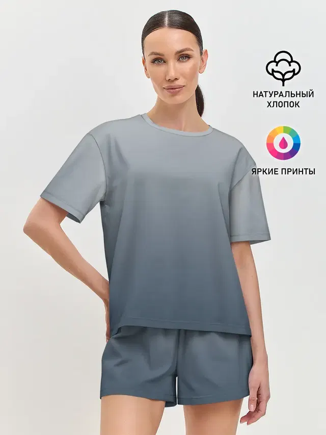 Женская пижама с шортами с принтом «Популярные — GRADIENT 50 SHADES OF GREY»