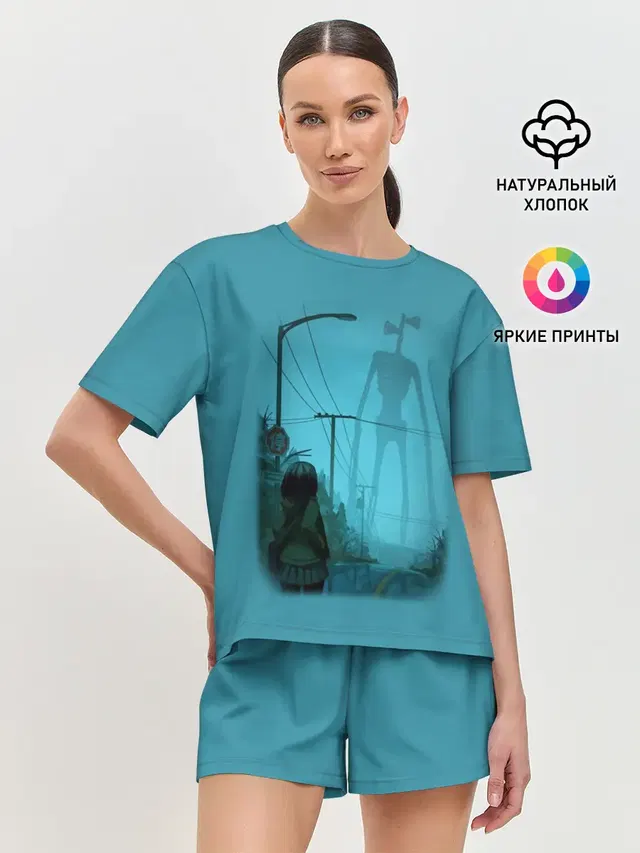 Женская пижама с шортами