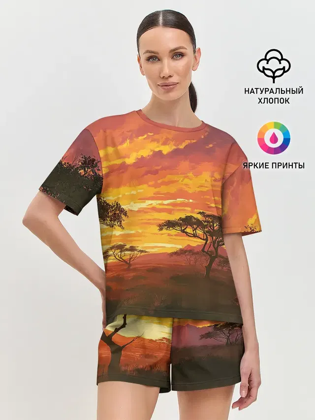 Женская пижама с шортами