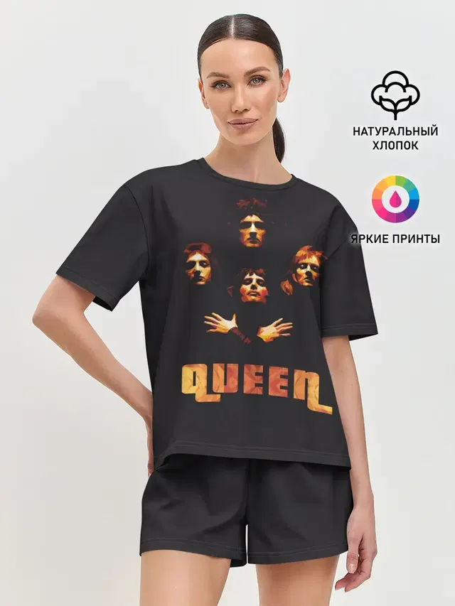 Женская пижама с шортами с принтом «Bohemian Rhapsody»
