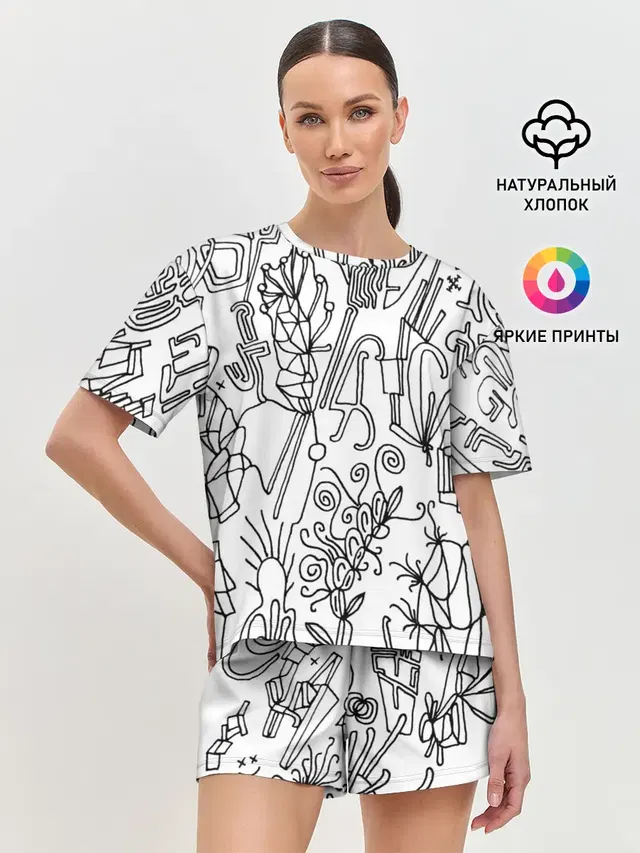 Женская пижама с шортами