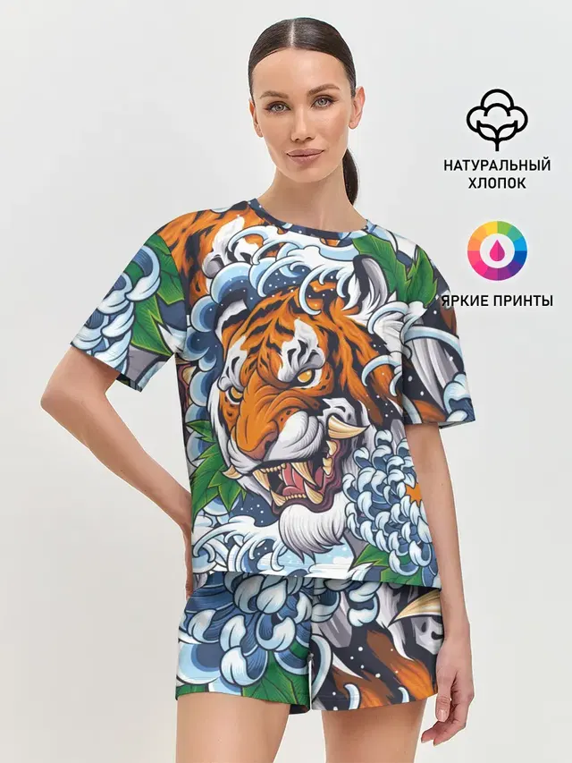 Женская пижама с шортами