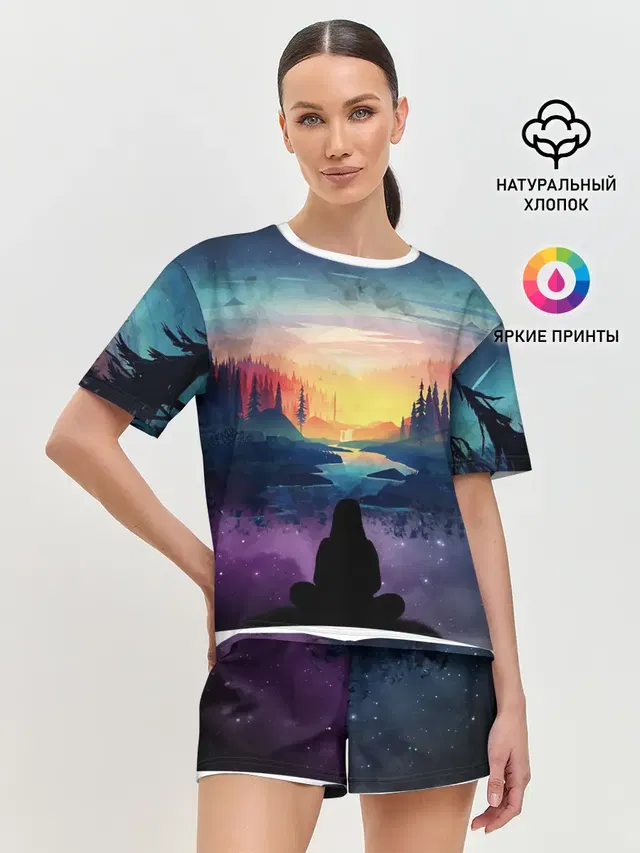 Женская пижама с шортами