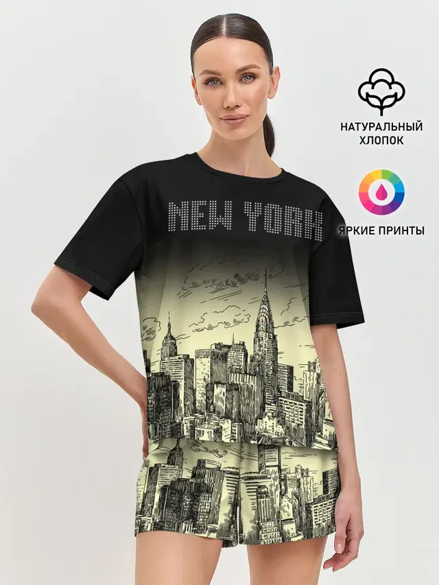 Женская пижама с шортами