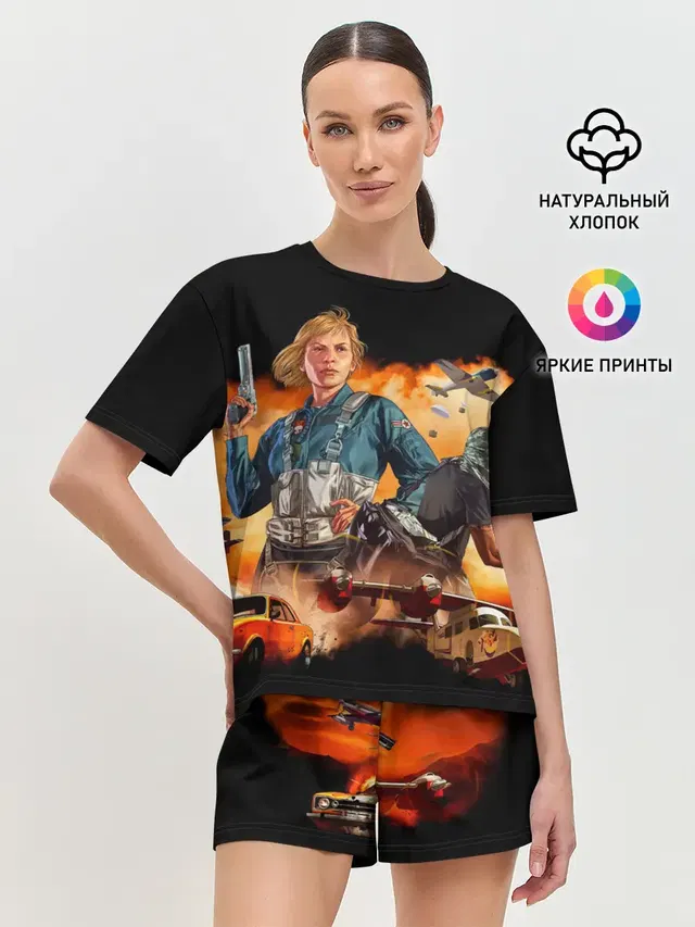 Женская пижама с шортами