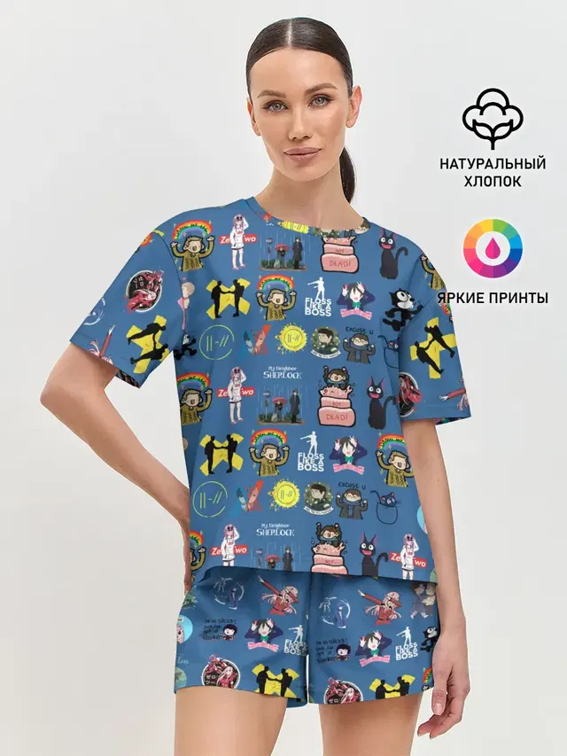 Женская пижама с шортами
