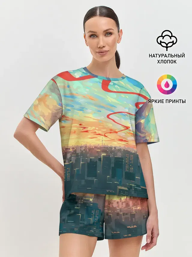Женская пижама с шортами