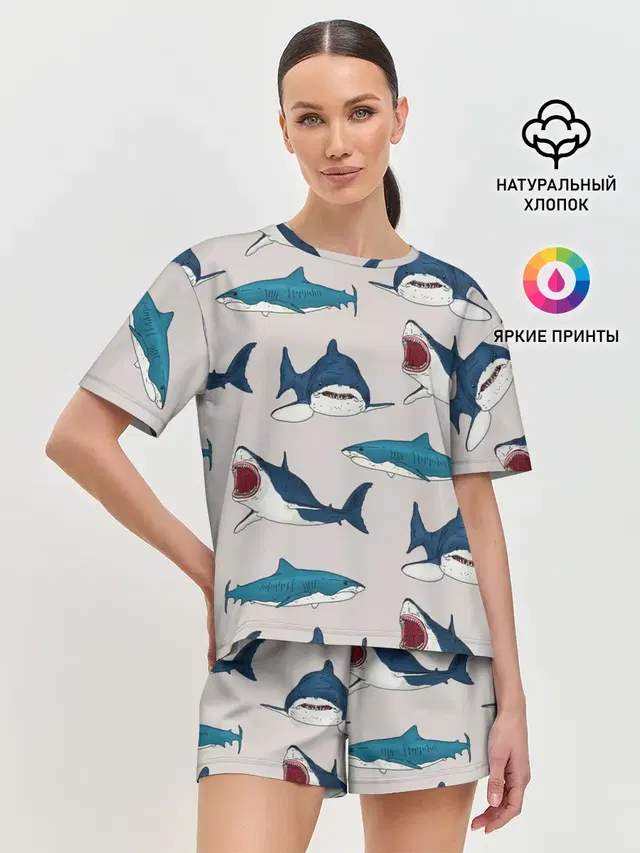 Женская пижама с шортами