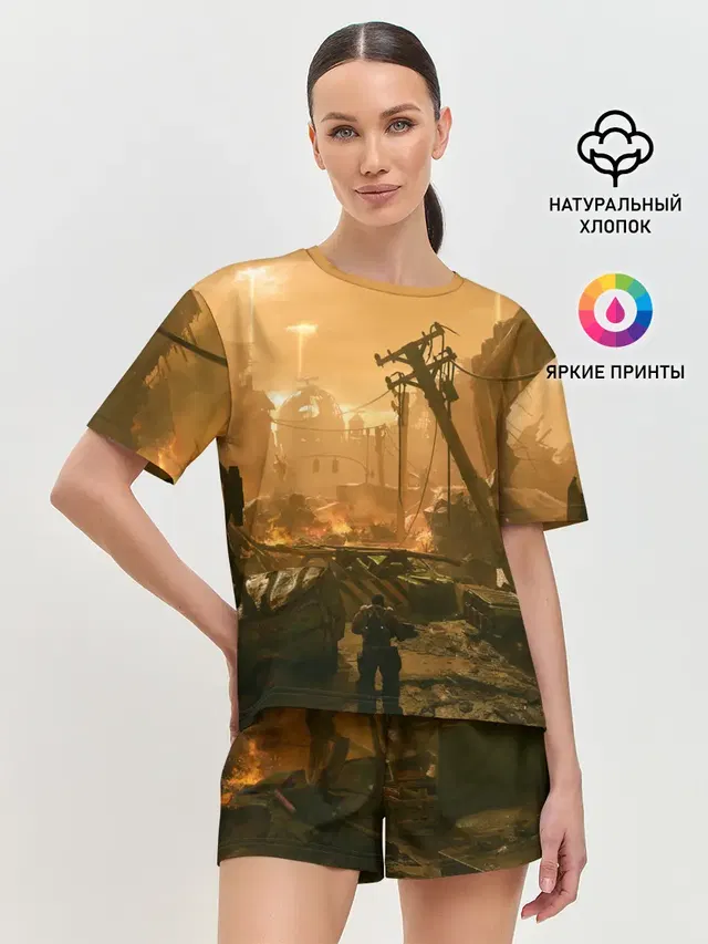 Женская пижама с шортами