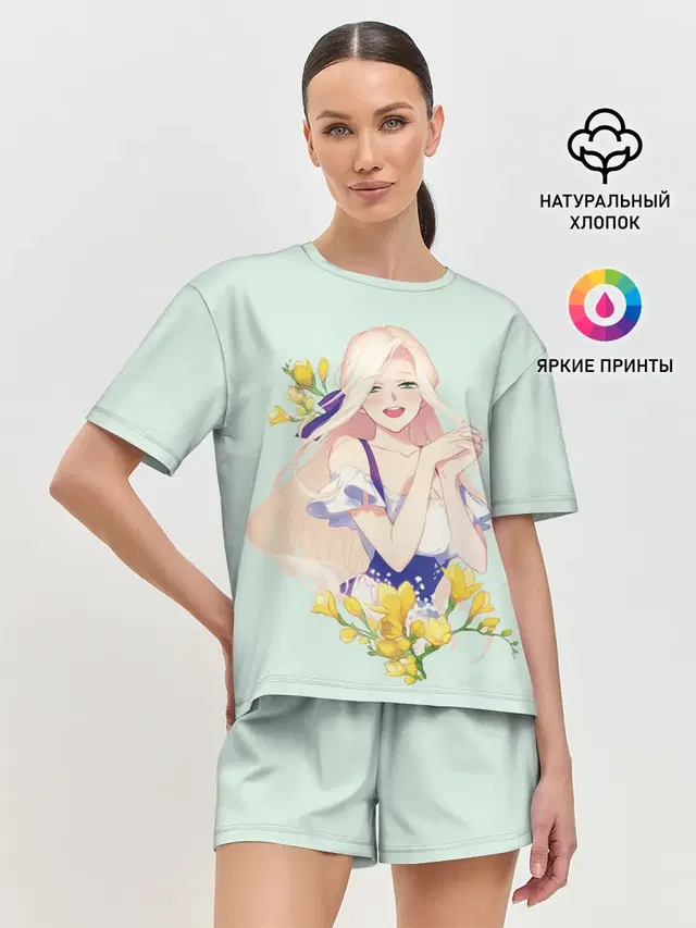 Женская пижама с шортами
