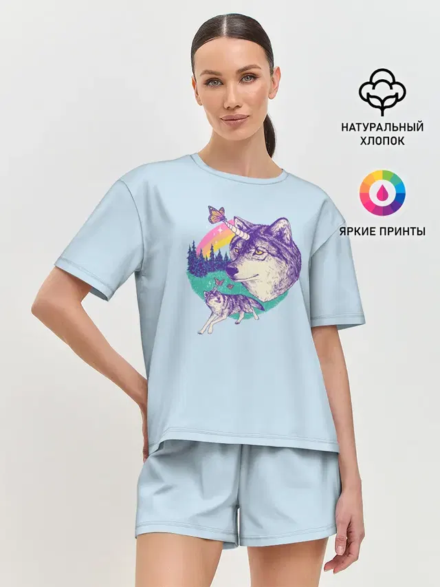 Женская пижама с шортами
