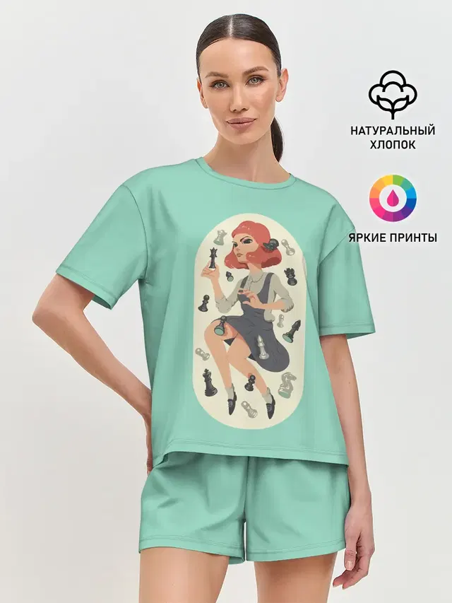 Женская пижама с шортами