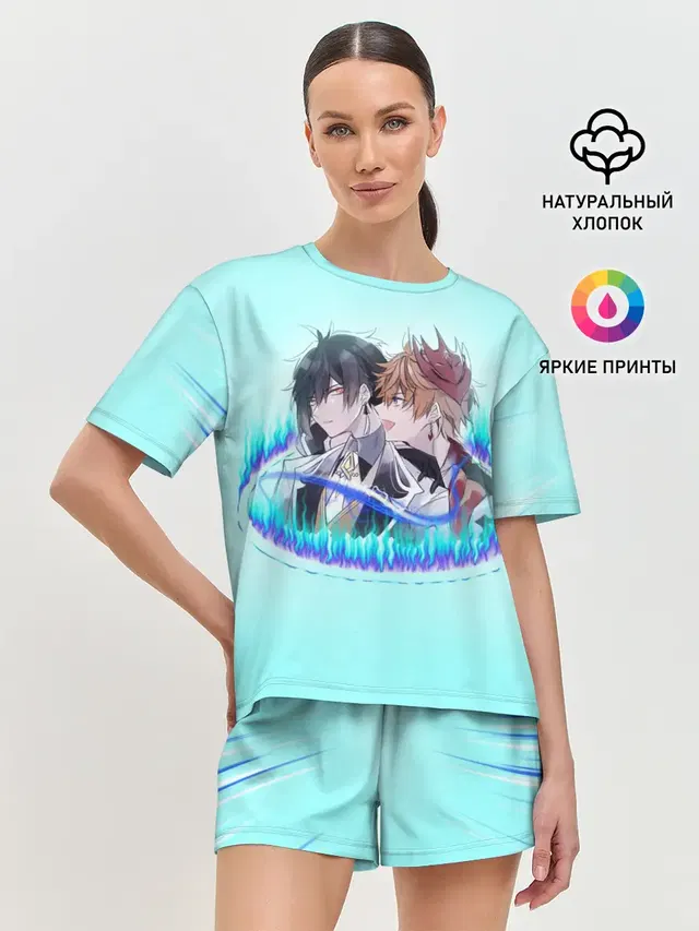 Женская пижама с шортами