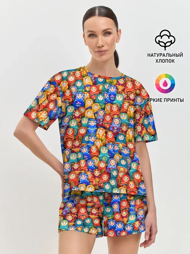 Женская пижама с шортами