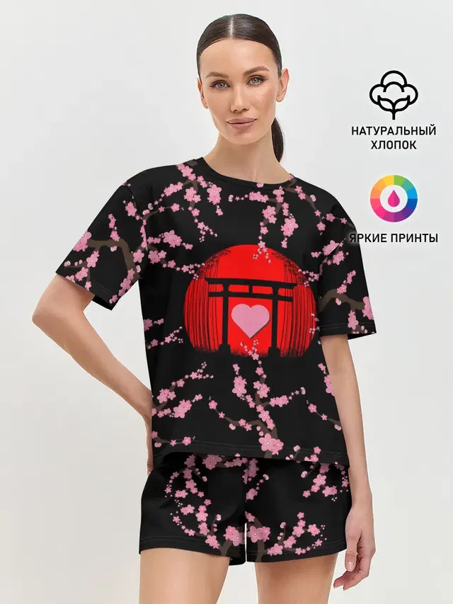Женская пижама с шортами