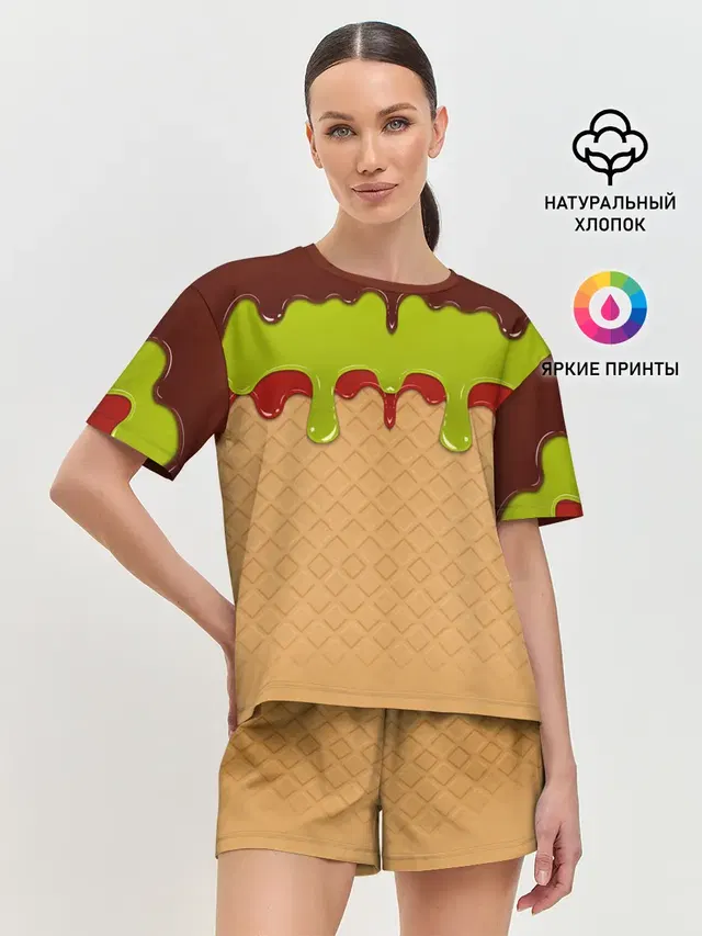 Женская пижама с шортами