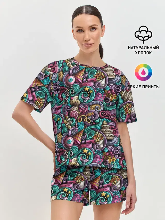 Женская пижама с шортами