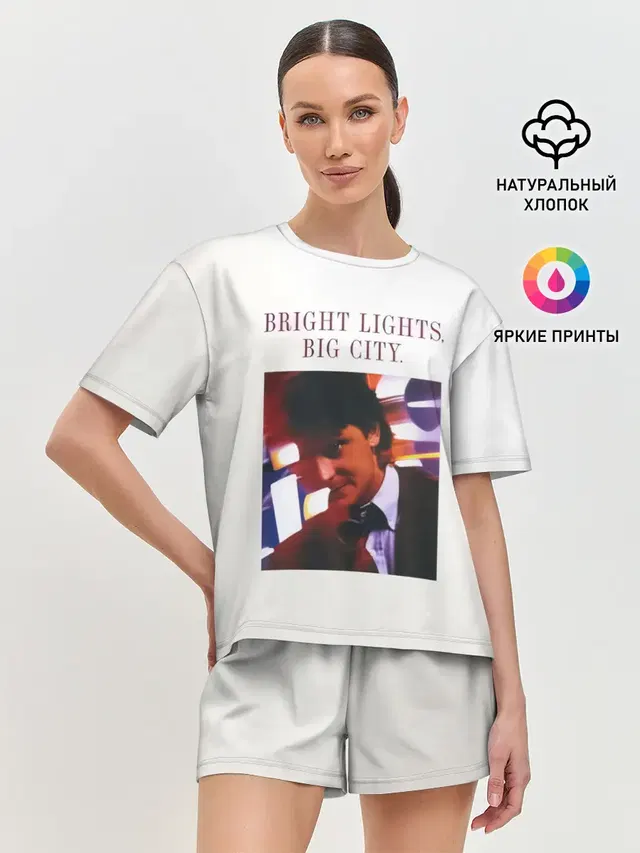 Женская пижама с шортами с принтом «Depeche Mode — Bright Lights, Big City - Depeche Mode»
