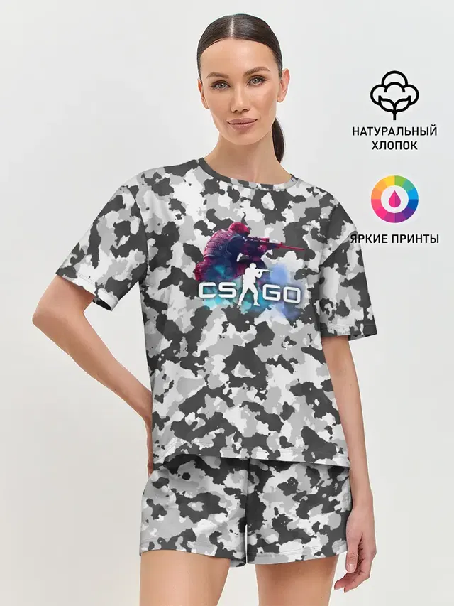 Женская пижама с шортами