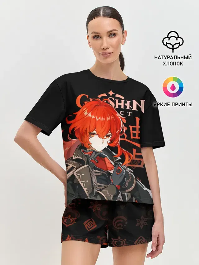 Женская пижама с шортами
