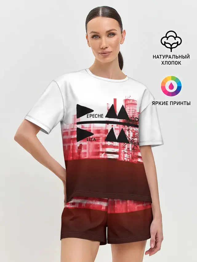 Женская пижама с шортами с принтом «Depeche Mode — Delta Machine - Depeche Mode»