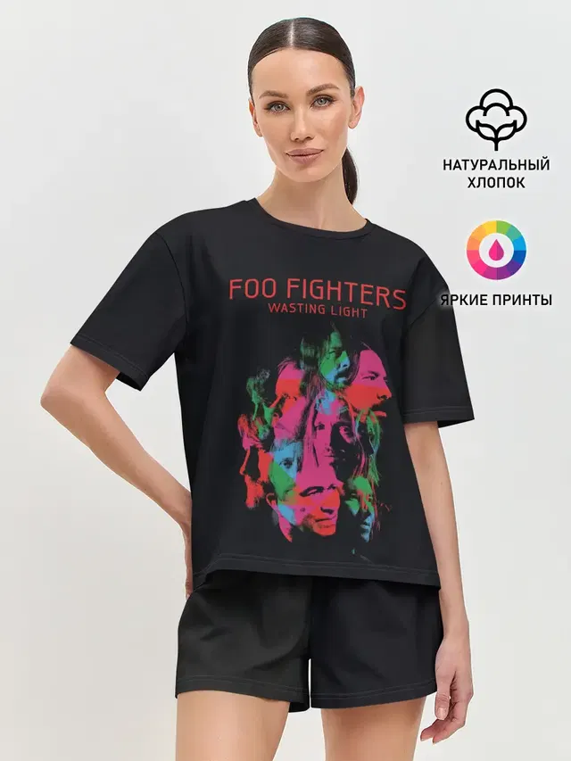 Женская пижама с шортами с принтом «Foo Fighters — Wasting Light - Foo Fighters»