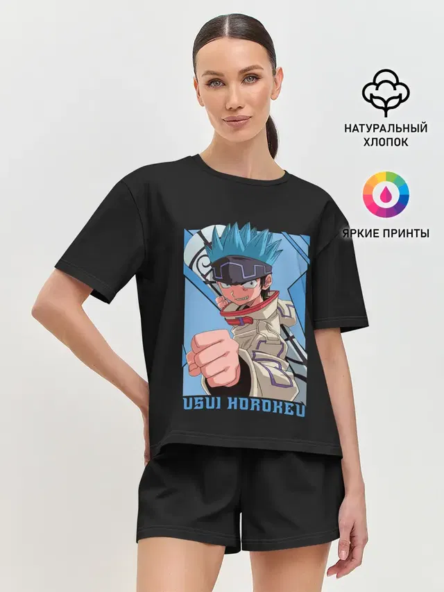 Женская пижама с шортами с принтом «Шаман Кинг — Хорокеу»