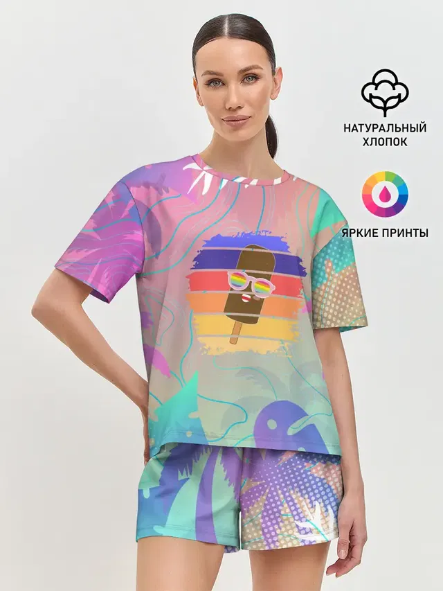 Женская пижама с шортами