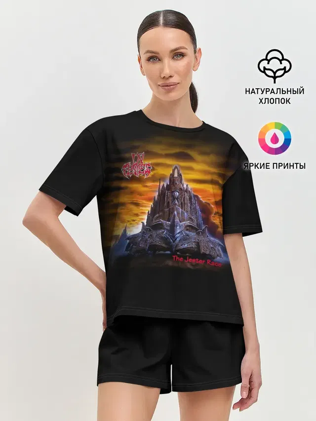 Женская пижама с шортами с принтом «In Flames — The Jester Race - In Flames»