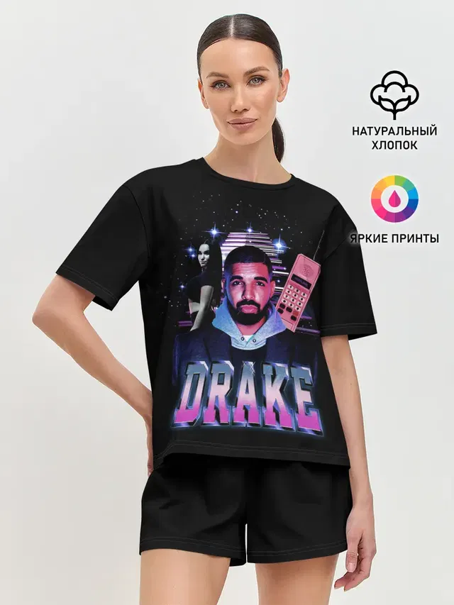 Женская пижама с шортами с принтом «Drake — ДРЕЙК ГРЭМ»