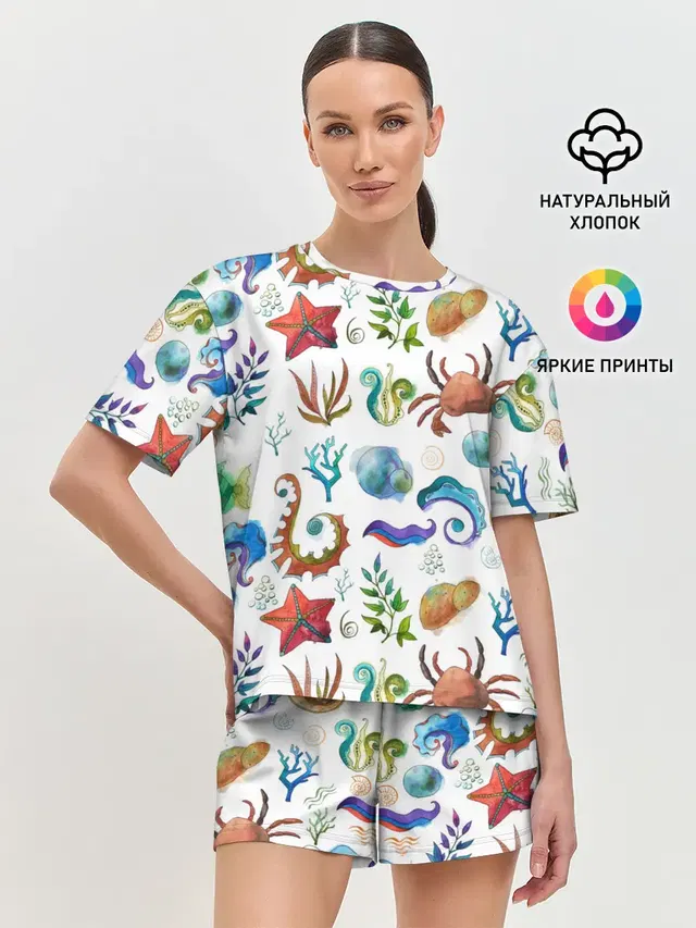 Женская пижама с шортами