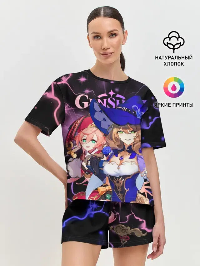 Женская пижама с шортами