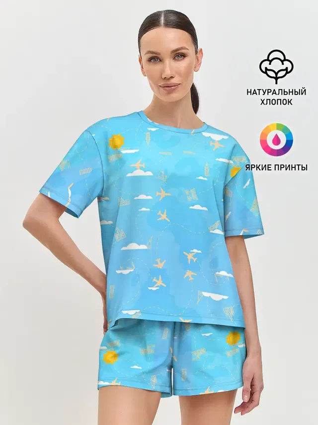 Женская пижама с шортами