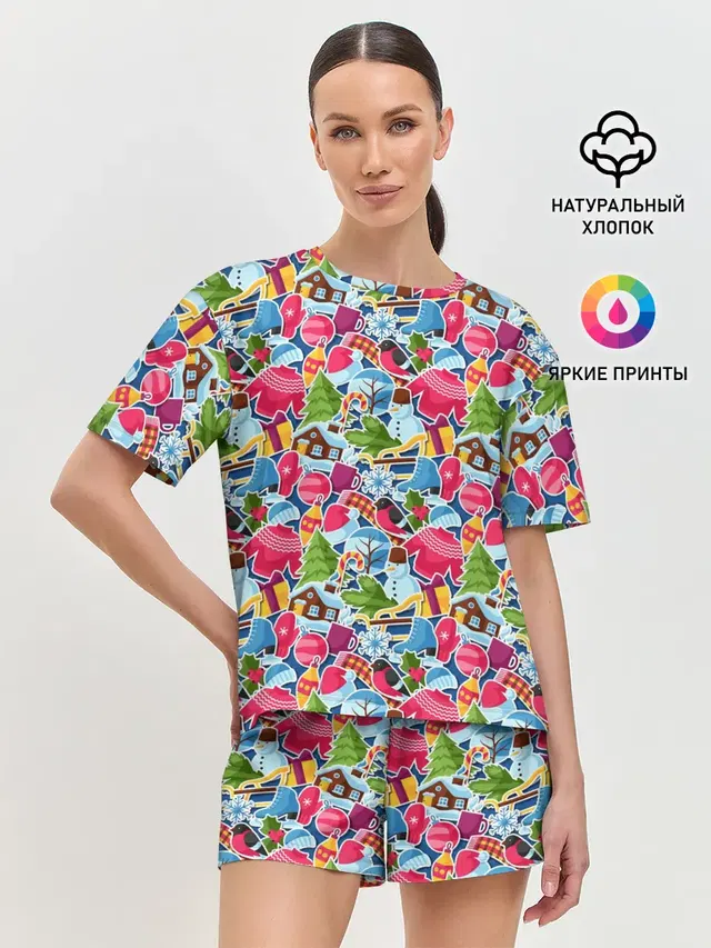 Женская пижама с шортами