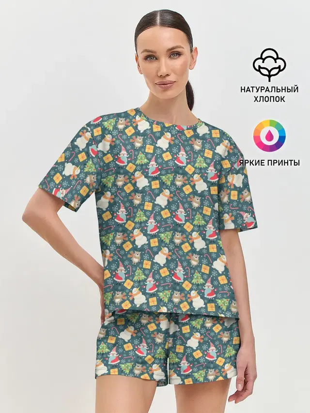 Женская пижама с шортами