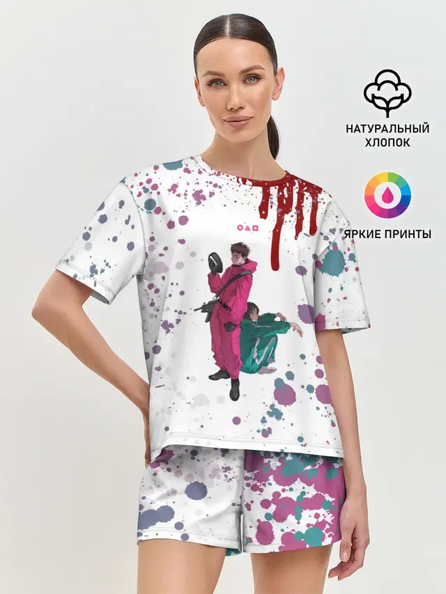Женская пижама с шортами