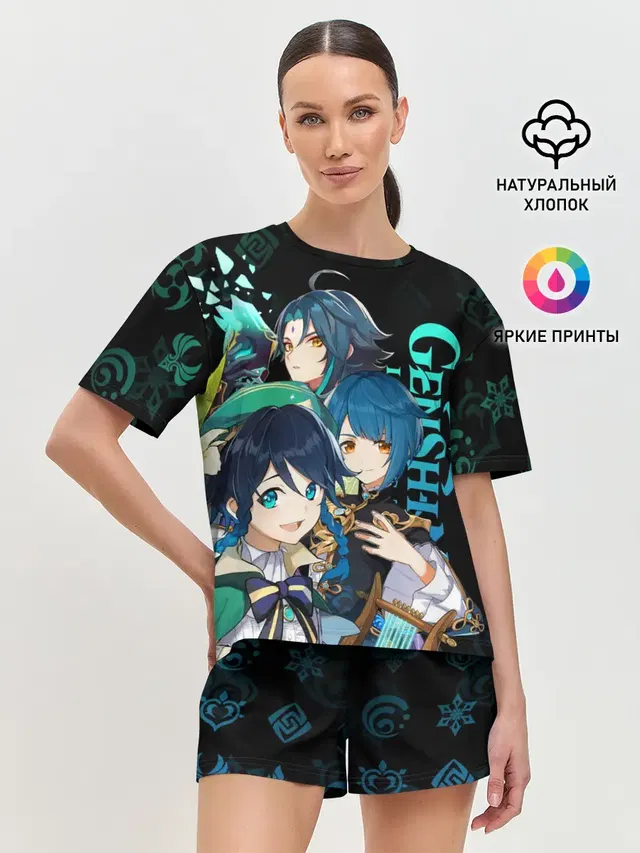 Женская пижама с шортами