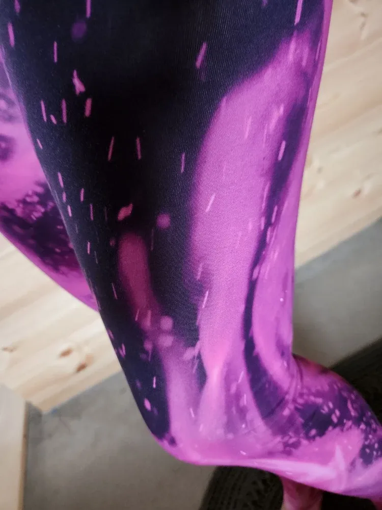 Фото-отзыв покупателя — Леггинсы для девочки с принтом «Fire Black Purple», Lacotton