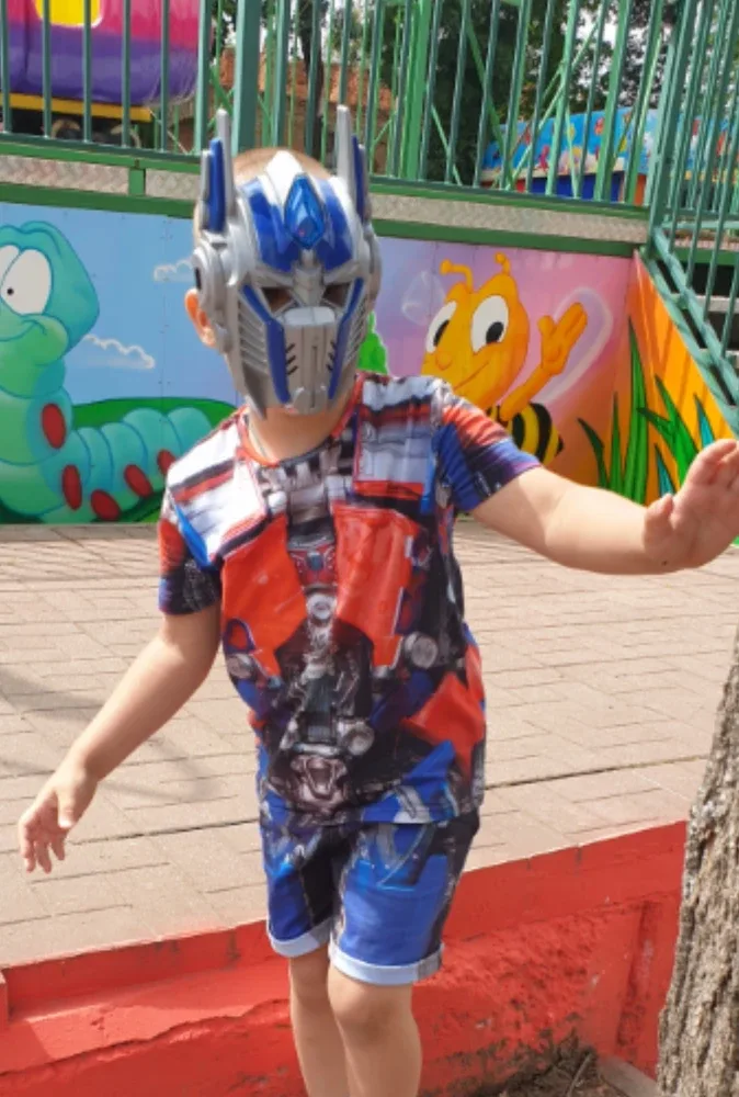 Фото-отзыв покупателя — Костюм футболка и шорты с принтом «S001 Optimus Prime Costume», Lacotton