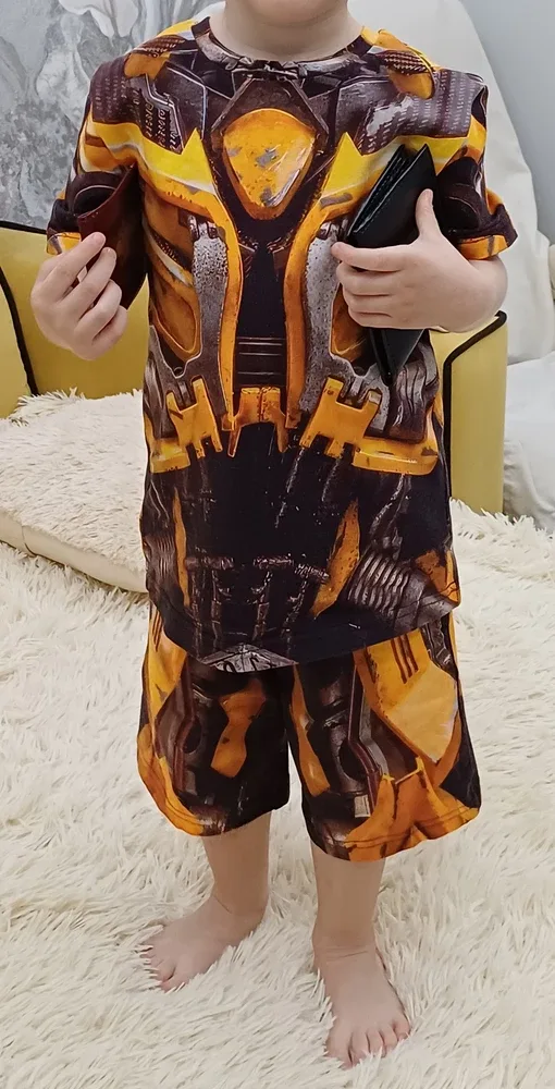 Фото-отзыв покупателя — Детская пижама с шортами с принтом «S001 Bumble Bee Сostume», Lacotton