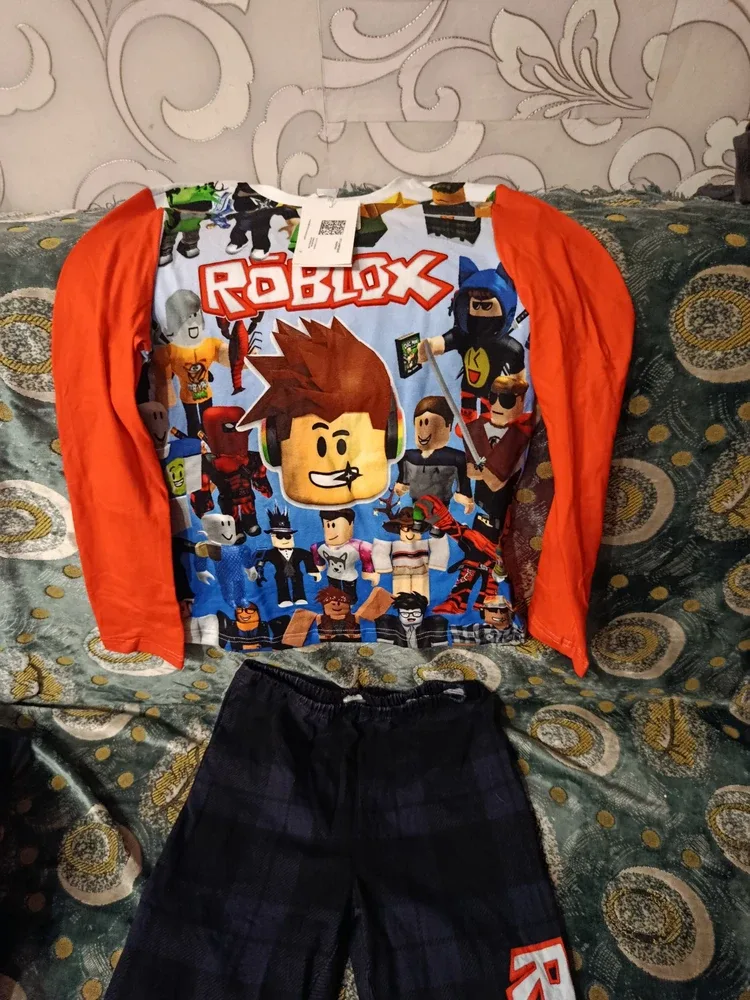Фото-отзыв покупателя — Пижамы с принтом «Roblox Blue Red», Lacotton