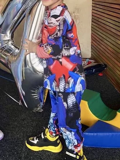 Фото-отзыв покупателя — Костюм лонгслив и брюки с принтом «S001 Optimus Prime Costume», Lacotton
