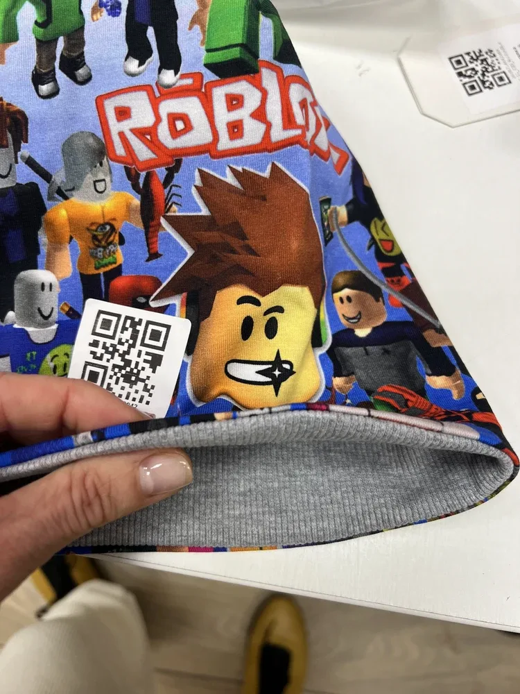 Фото-отзыв покупателя — Детская шапка с принтом «Roblox Blue», Lacotton