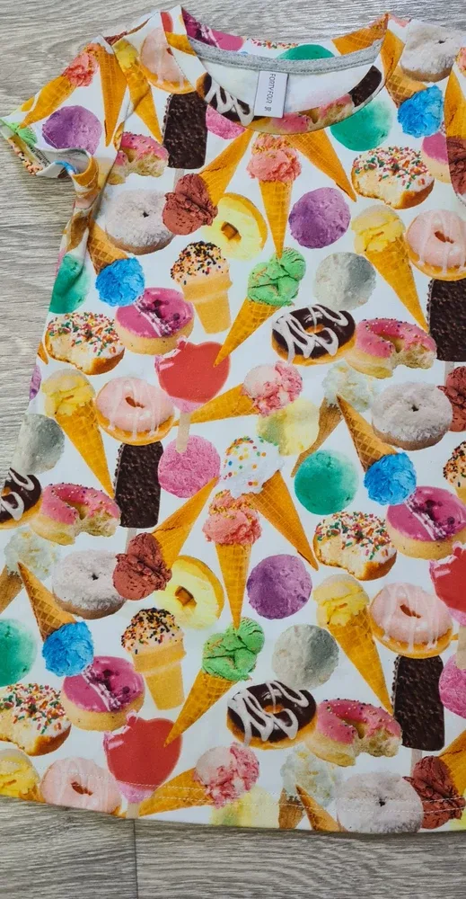 Фото-отзыв покупателя — Детское платье с принтом «Ice Cream Cat Pink», Lacotton