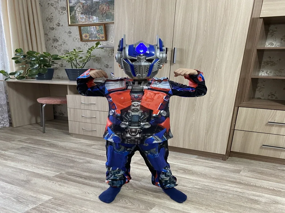 Фото-отзыв покупателя — Костюм лонгслив и брюки с принтом «S001 Optimus Prime Costume», Lacotton