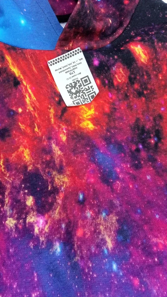 Фото-отзыв покупателя — Детское худи с принтом «Space Violet», Lacotton
