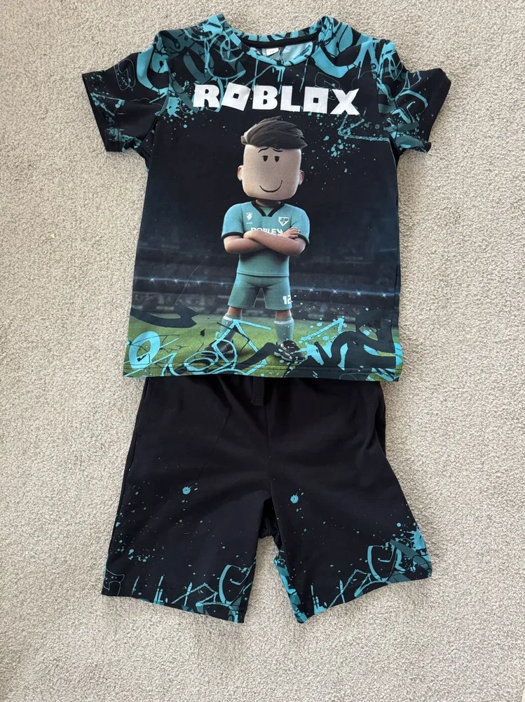 Фото-отзыв покупателя — Детская пижама с шортами с принтом «Roblox Football BPJS», Lacotton