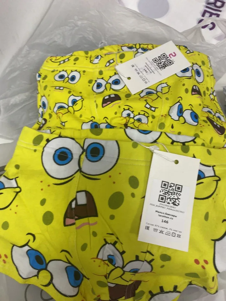 Фото-отзыв покупателя — Трусы для мальчиков / Губка Боб / SpongeBob pattern (P007_P004ooo3027037, P004ooo3027037), Lacotton